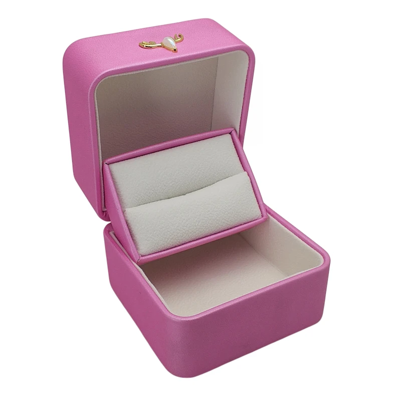 

Ring Pendant Jewelry Box Wedding Engagement PU Leather Jewellery Package Display Gift Organizer Holder Case 2021 New Arrivals