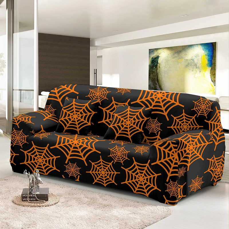 

Fashion Spider Web Design Elastic All-cover Sofa Cover For Living Room Dust-proof Couch Covers Sectional Slipcover 1/2/3/4 Seat