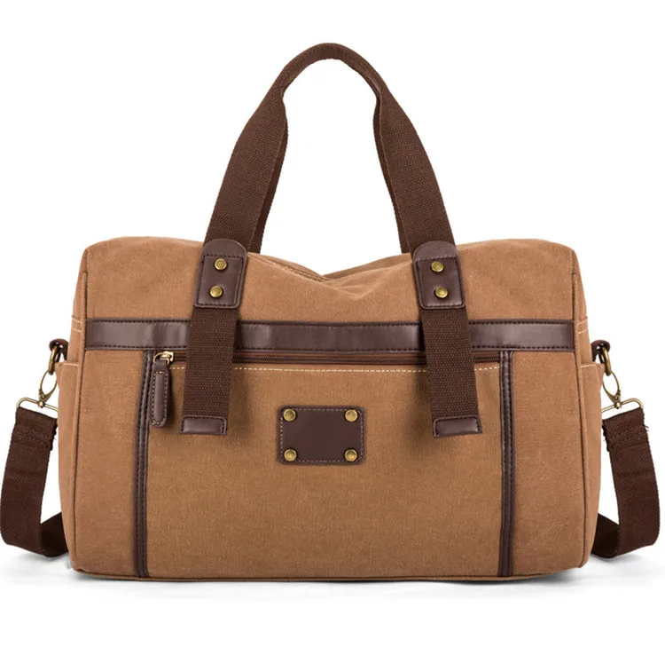 Коричневая мужская дорожная сумка водонепроницаемая спортивная для спортзала