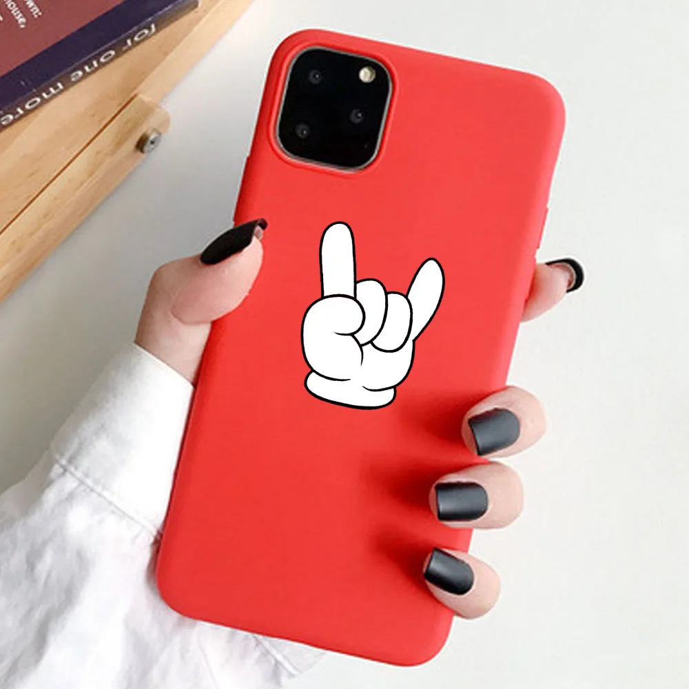 Забавный чехол для телефона apple iphone 11 pro мягкий силиконовый красного цвета