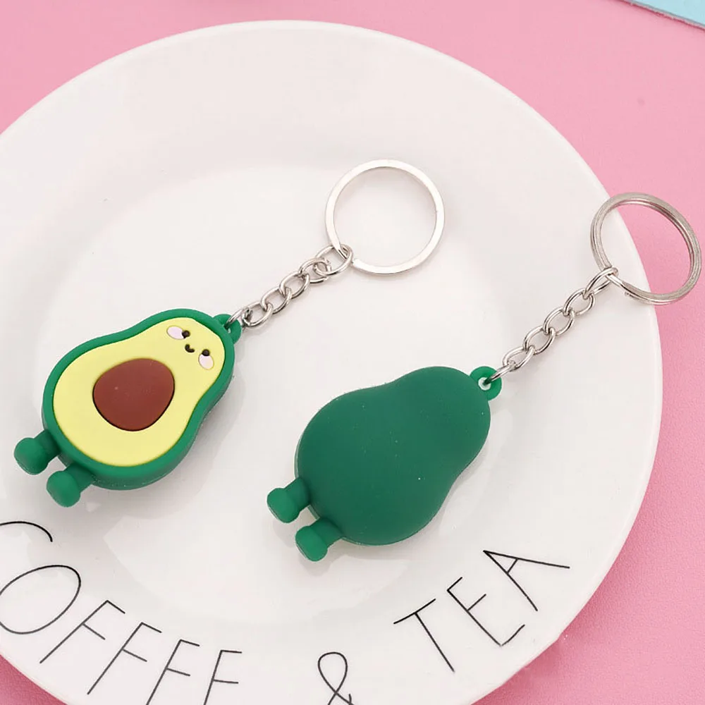 Брелок для ключей с 3d-подвеской в форме сердца девушки имитация авокадо мягкая