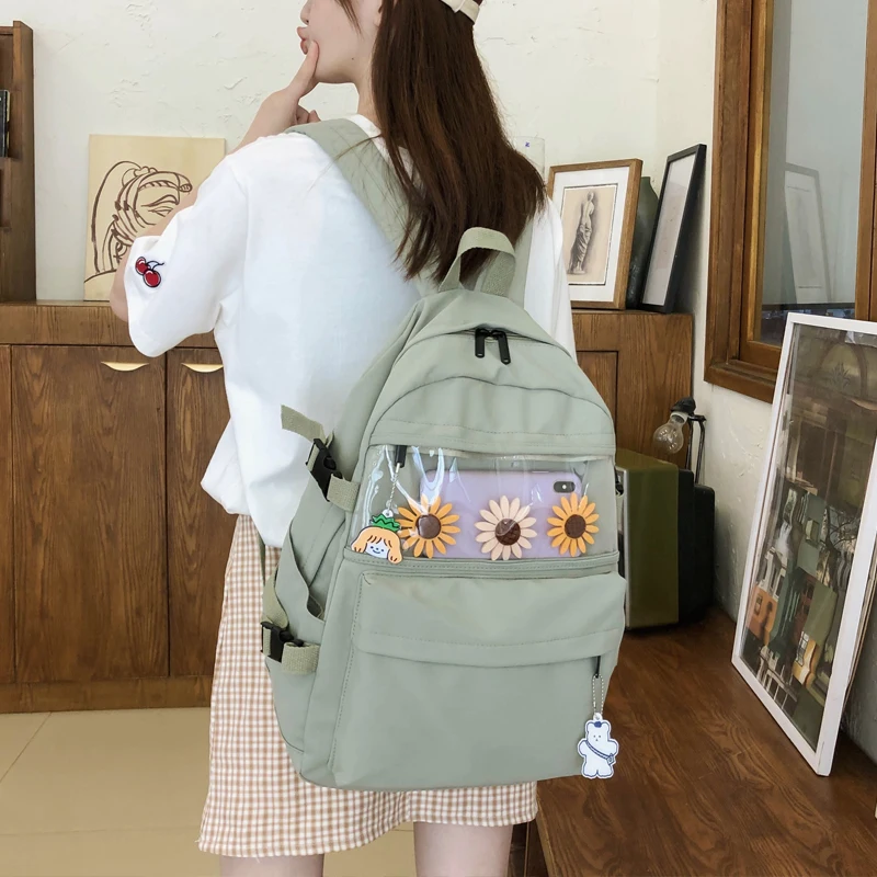 Корейский женский рюкзак Harajuku Ulzzang для девочек прозрачные женские школьные сумки