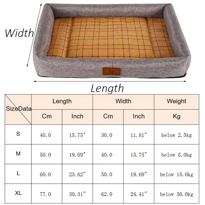 2020 New Linen Rattan Mat Dog's Nest Pet Supplier Breathable Summer Sleeping Dog Cooling Bed | Дом и сад