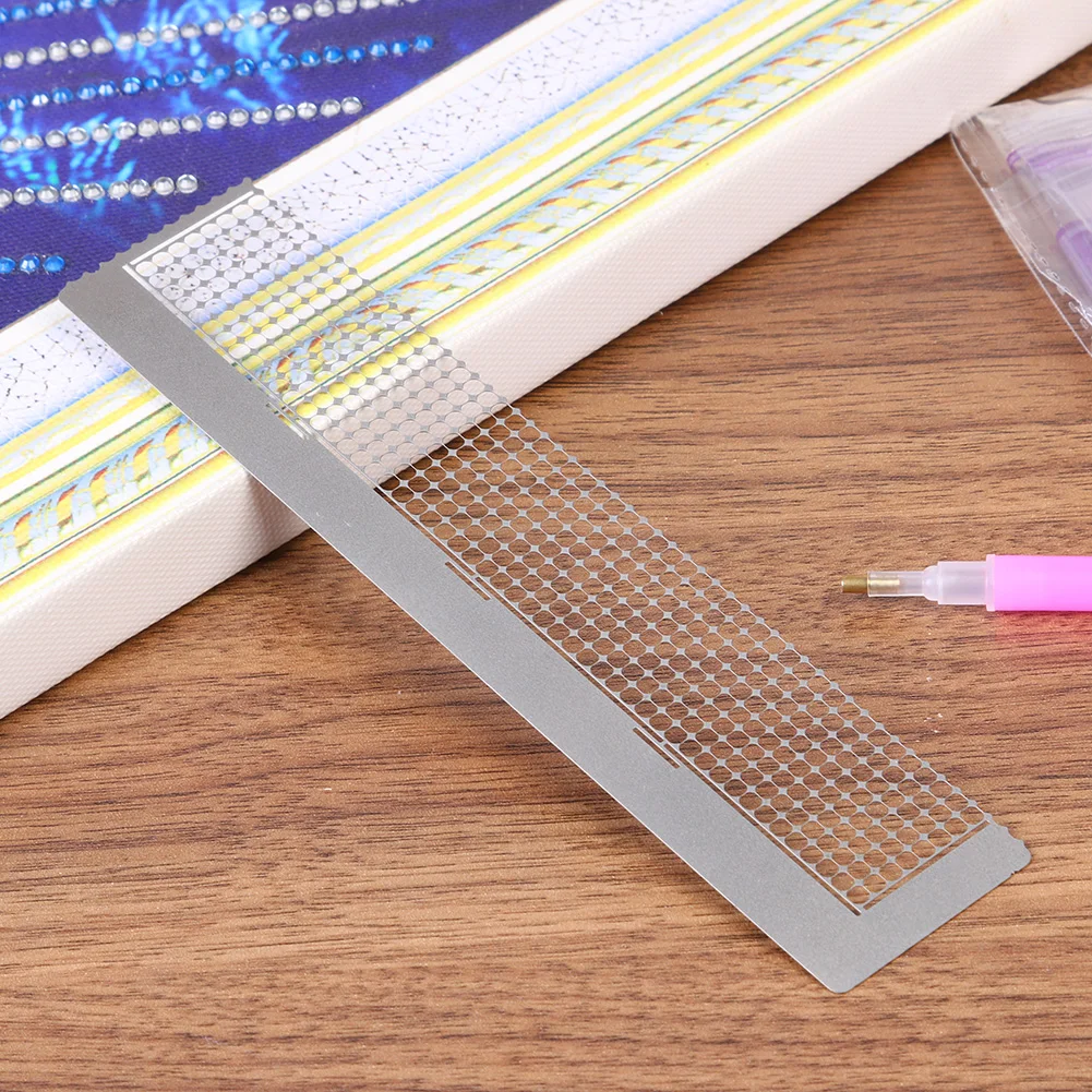 408 Holes DIY Diamond Painting Tools Drawing Ruler Scale Round Drill Cross Stitch Point Drill Net Ruler Embroidery Accessories images - 6