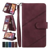 for iphone 11 12 pro max 12 mini se 2020 x xr xs max 7 8 6 s 6s plus premium soft pu leather flip folio wallet wrist strap case
