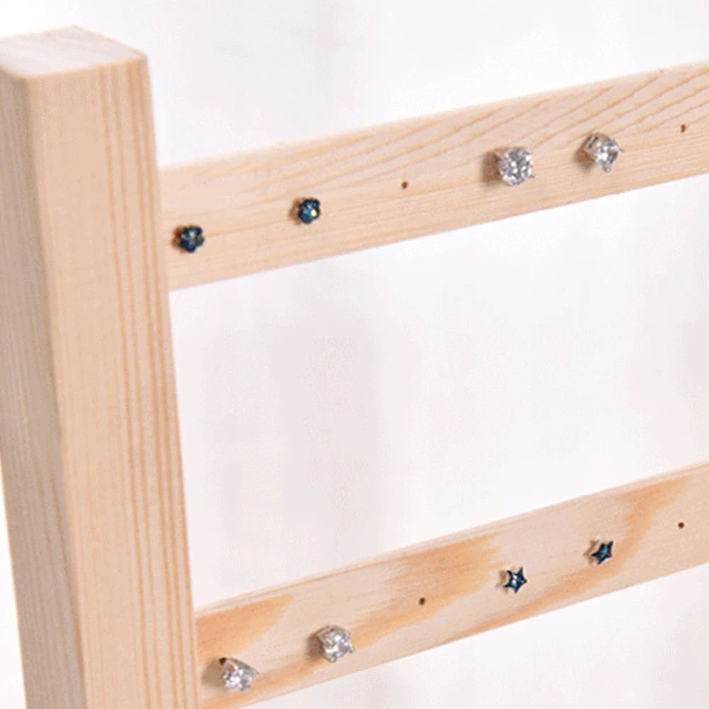 

4 Layer Necklaces Stand Accessories Earrings Rack Wooden Organizer Home Practical Jewelry Display Storage Bracelets Findings