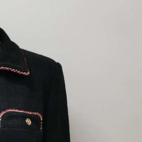 

Женская твидовая куртка, короткое пальто с отделкой, Осень-зима 2020