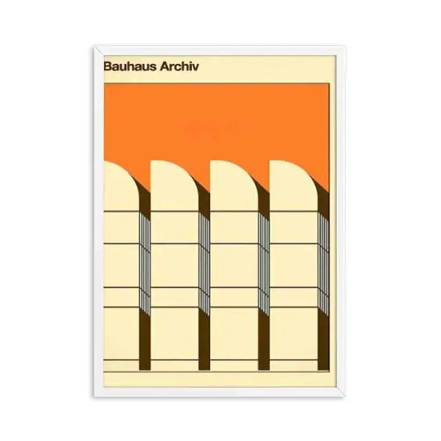 

Vintage Poster Bauhaus Exhibition Poster Vintage Colorful Painting Retro Wall Pictures Home Decor Decoration