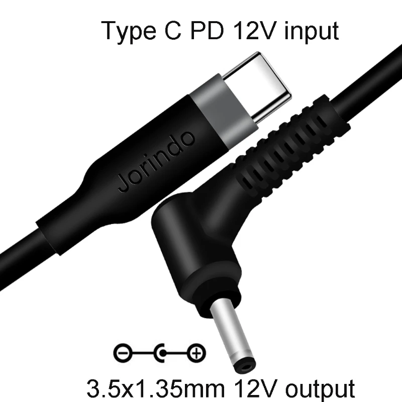 Прочный адаптер USB C/Type-C PD на 12 В 3 5x1 35 мм Wi-Fi роутер стандартной длины 71 дюйма
