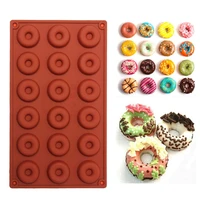 1 pcs 818 cavity donut doughnut baking mold cake chocolate candy soap silicone mould diy pastry mold