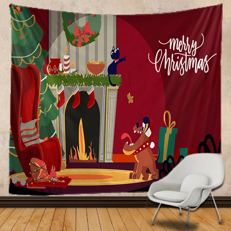 Счастливого Рождества Гобелен Мандала гобелен стены ткань путешествия матрас