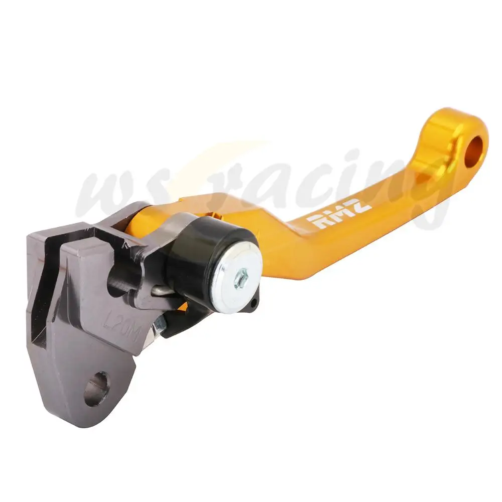 ЧПУ Алюминиевый Золотой левый правый Тормозной рычаг сцепления для Suzuki RMZ 250 2004