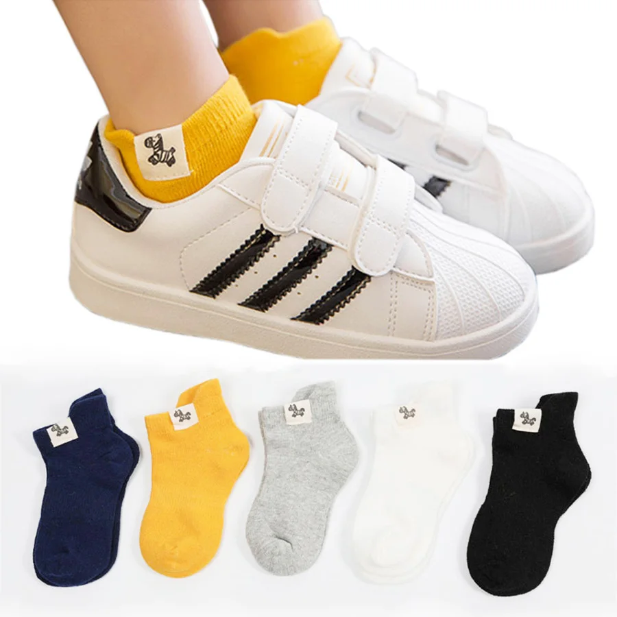 5 Pairs/lot 1 to 10 Years Spring Summer Thin Mesh Socks For Girls Boys Cute Simple Children's Thin Sock Baby Short Socks