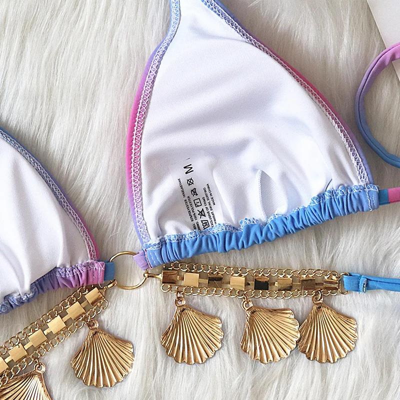 Бикини женское в бразильском стиле с чашками пуш-ап | Женская одежда