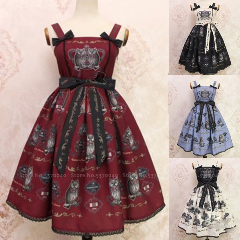 Европейский суд Ретро Лолита женские чайные вечерние платья для девочек Kawaii