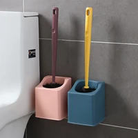 fashion contrast wall mounted bathroom toilet brush no dead ends cleaning wc toilet brush wc accessories bathroom accessories