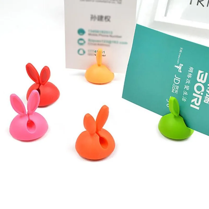 

5Pc Cute Rabbit Ears Cable Clip Winder Collation Holder Bunny Charging Wire Clamp Cord Organizer Tidy Desk Earphone Fixer Bobbin