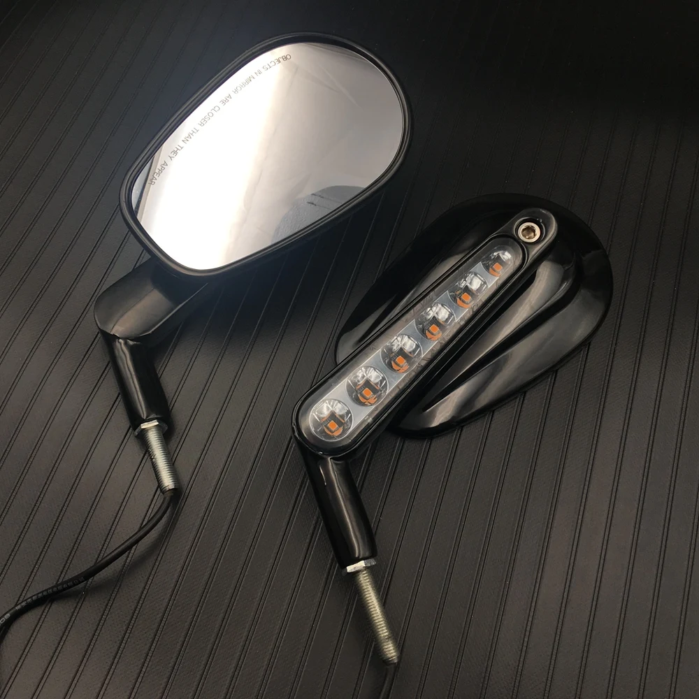 Зеркала заднего вида и светодиодный ные Передние Сигналы поворота для Harley Davidson