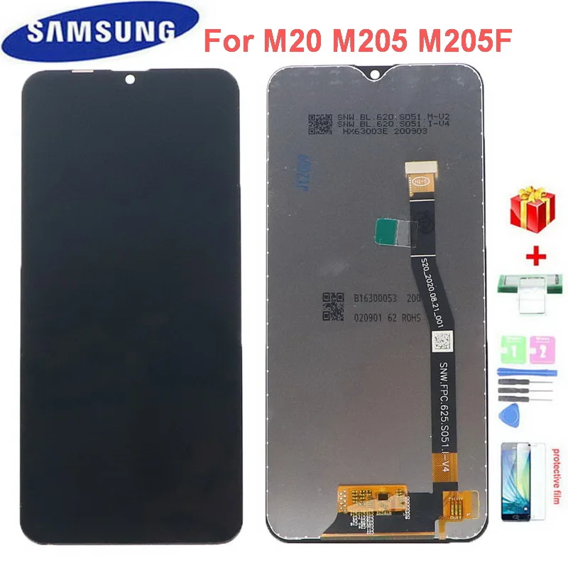 

For Samsung Galaxy M20 2019 LCD Display M205 M205F SM-M205F M205FN LCD Display Touch Screen Digitizer Assembly replacement parts