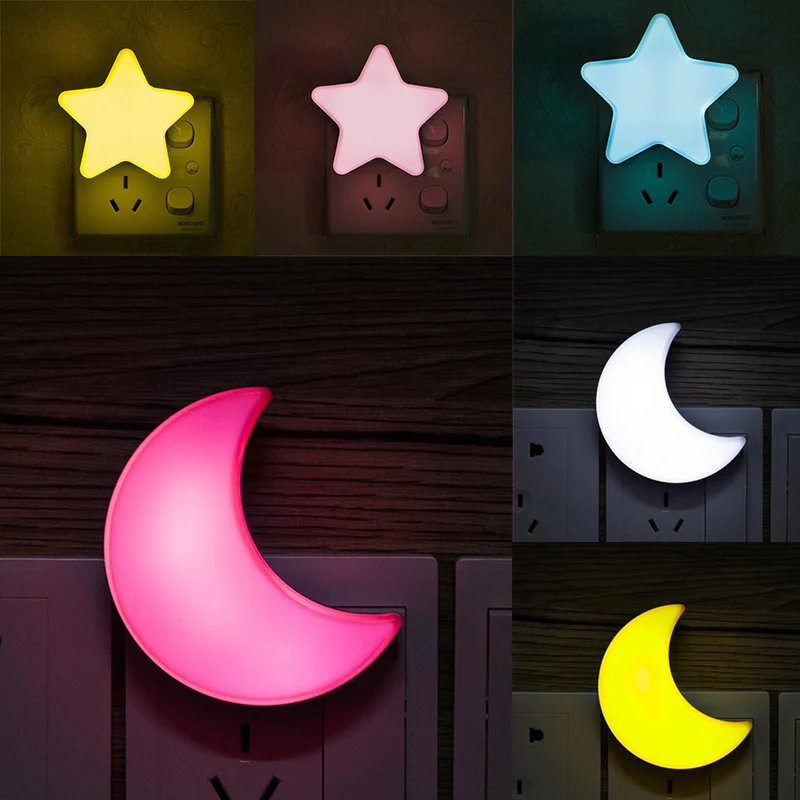 Светильник с датчиком управления мини светильник Луной и звездой светодиодный