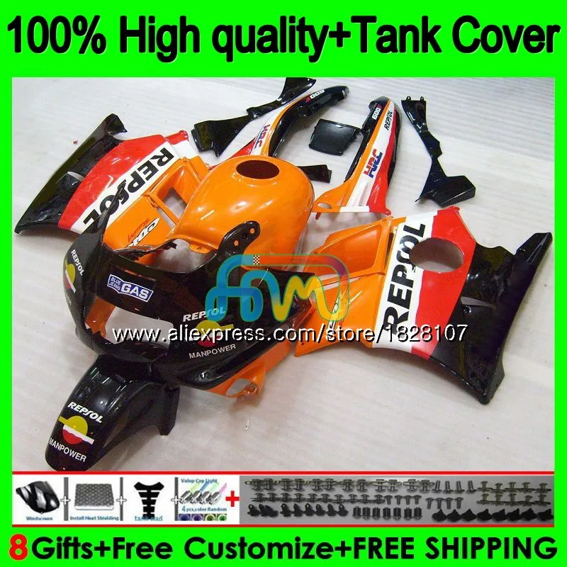 

+Tank For HONDA CBR 600F2 1991 1992 1993 1994 1BS.96 CBR600FS CBR 600 FS CBR600 F2 CBR600F2 91 Repsol orange 92 93 94 Fairing