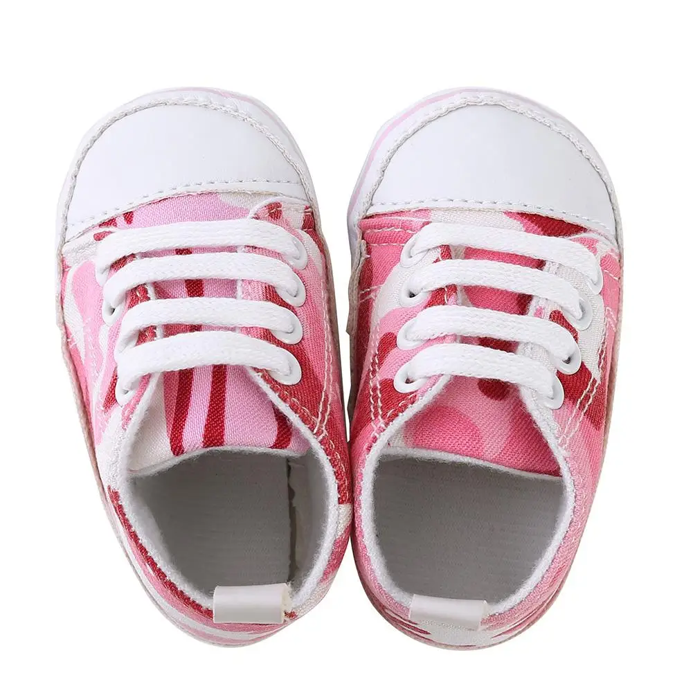 

Baby Shoes Boy Girl Star Solid Sneaker Cotton Soft Anti-Slip Sole Newborn Infant First Walkers Toddler Casual Canvas Crib Shoes