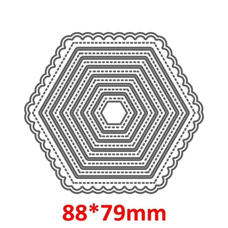 QWELL Многослойные шестиугольный сотовый Металл резки штампы трафарет бумажные