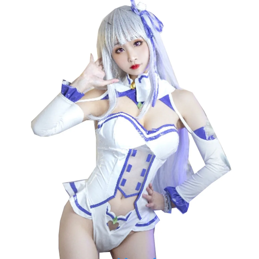 Костюм для косплея ReLife In A Different World From Zero Emilia сексуальный женский комбинезон в