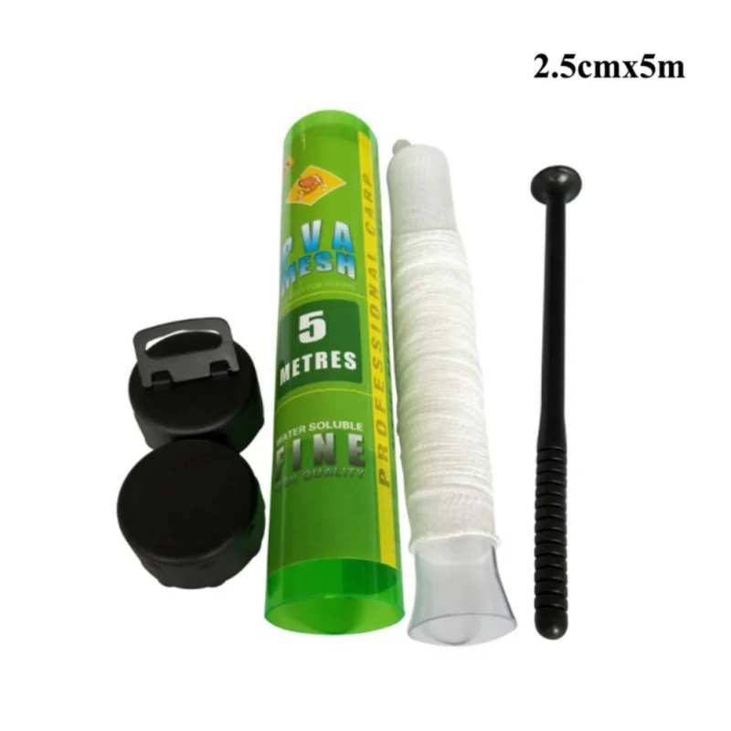 

5m PVA Fishing Mesh Soluble Narrow Network Water Soluble Mesh White Refill Stocking Bait Bag Protect Fish Net Accessories