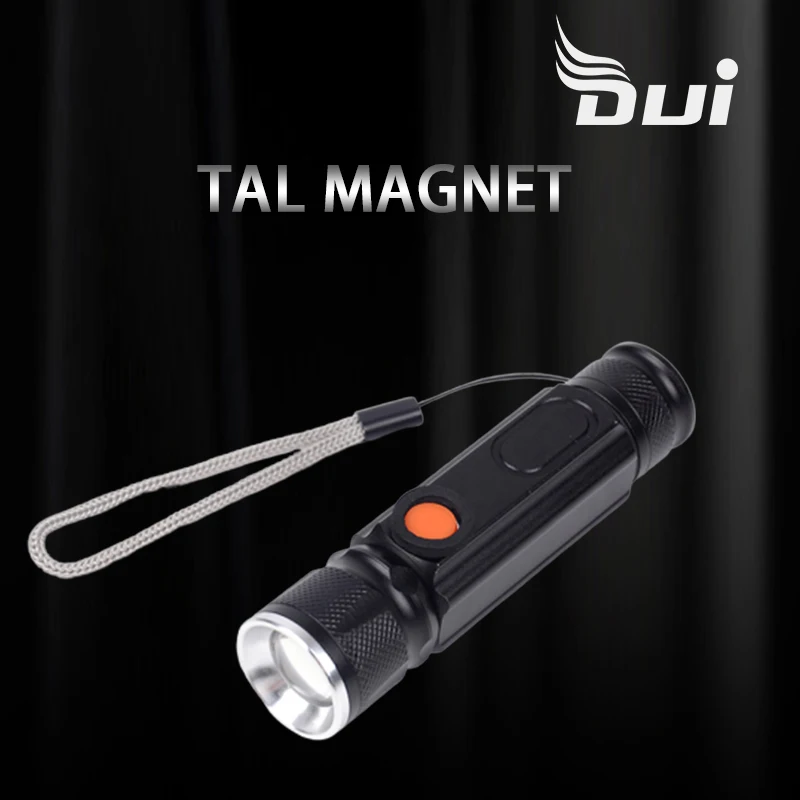 DUI XML T6 + COB Многофункциональный USB Перезаряжаемый флэш-светильник фонарь рабочее