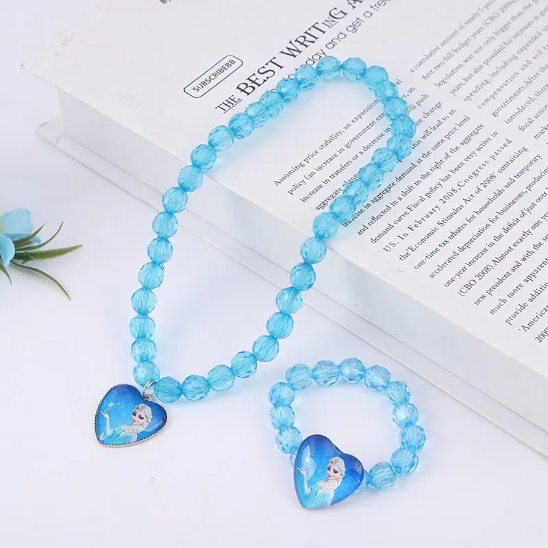 Новое модное ювелирное ожерелье для девочек Эльза Анна детские бусы аксессуары