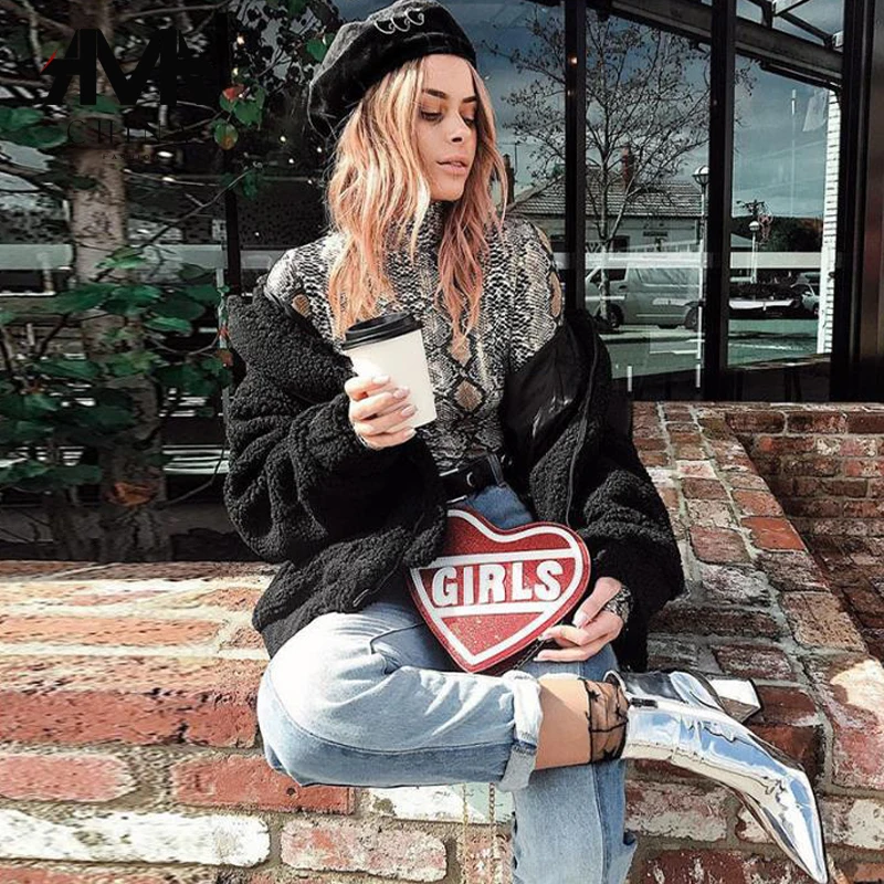 Модная облегающая футболка с принтом змеиной кожи длинным рукавом Весенняя со