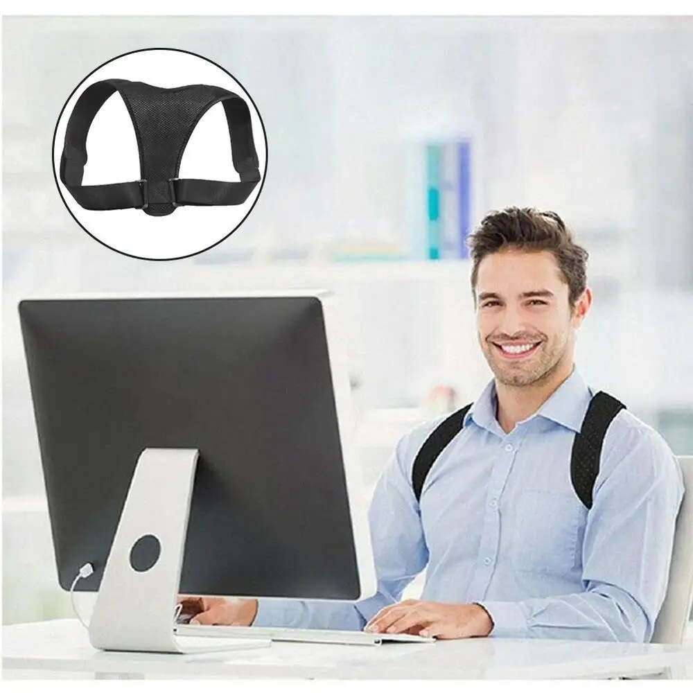 Поддерживающий Пояс Регулируемый Корректор Осанки Спины позвоночника ключицы