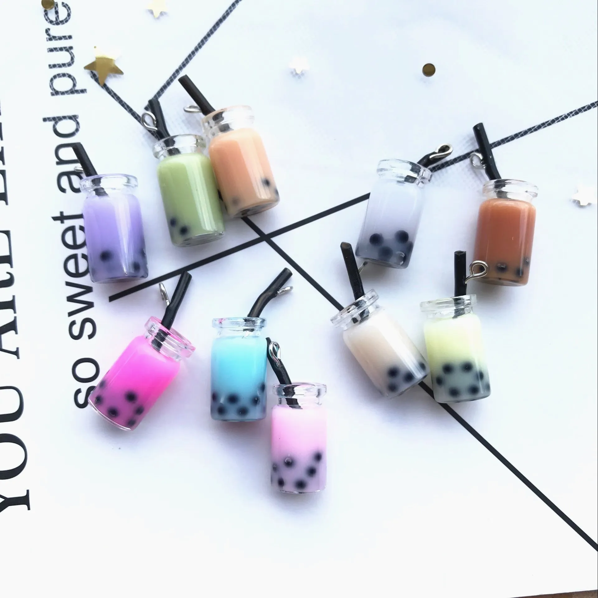 Каваи 28*10 мм 10 шт модные стеклянные чаши для сока амулеты самостоятельного