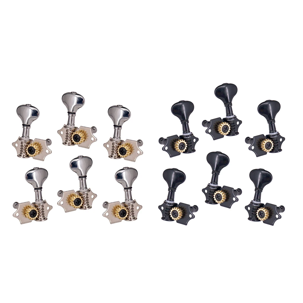 

3R3L Guitar Tuning Pegs Tuners Machine Heads with Fishtail Shape for Folk Guitar Accessories