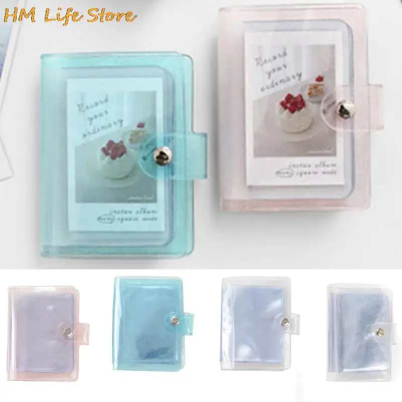 

New Jelly Color Photo Album For Mini Card Photo Sticker Album Mini Photo Album Photos Album Transparent Glitter Card Holder