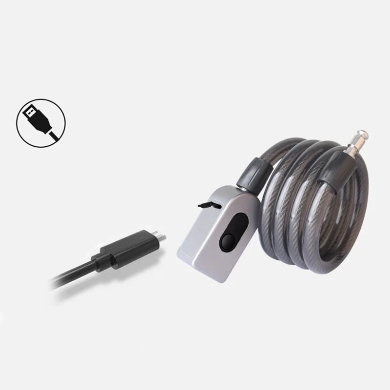 

Fingerprint Bike Lock Fingerprint Unlock USB Rechargeable Smart Keyless Fingerprint Lock Waterproof Anti-Theft Lock