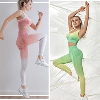 seamless fitness clothing sport suit gym outfit yoga set high waist leggingssport bra workout clothes woman jogging sportwear