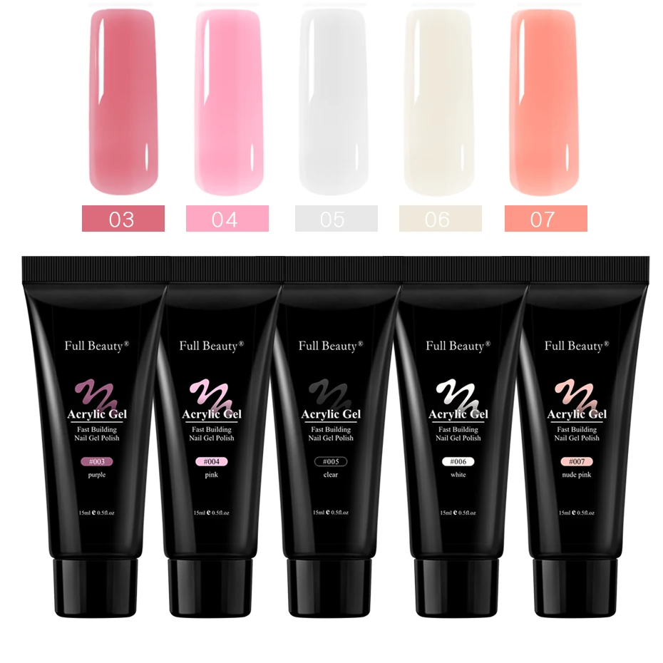 

15ml Poly UV Gel For Nails Extension Crystal Acrylic Nails Builder Tool Semi Permanent Soak Off Polish Varnish Manicure CH1790-1