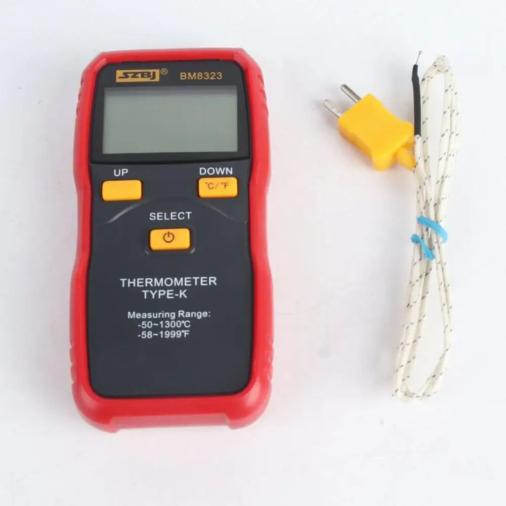 

Цифровой термометр SZBJ BM8323, термометр от-50 до 1300, измеритель температуры для ЖК-дисплея типа K