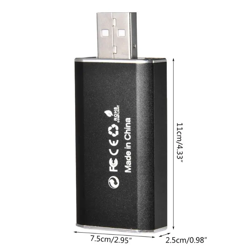 

Mini Portable Video Capture Card USB2.0 HDMI-compatible Video Grabber Record Box USB Game Capture Dongle for Camera Recording