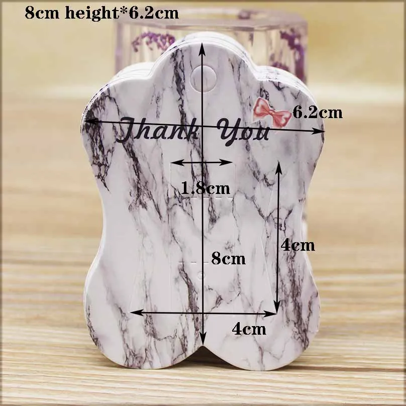 50 шт. новейшая Милая фиолетовая розовая Крафтовая упаковка для ювелирных изделий