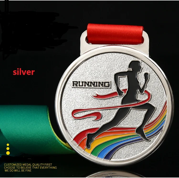 Бесплатная печать марафонская медаль на заказ металлическая Спортивная Беговая