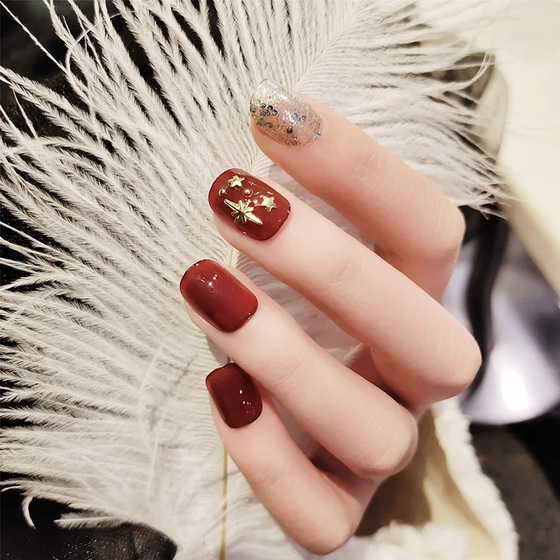 24 шт./коробка акриловые накладные ногти с полным покрытием | Красота и здоровье