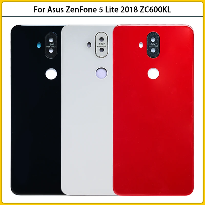 Для Asus ZenFone 5 Lite 2018 ZC600KL задняя крышка батарейного отсека Задняя стеклянная панель