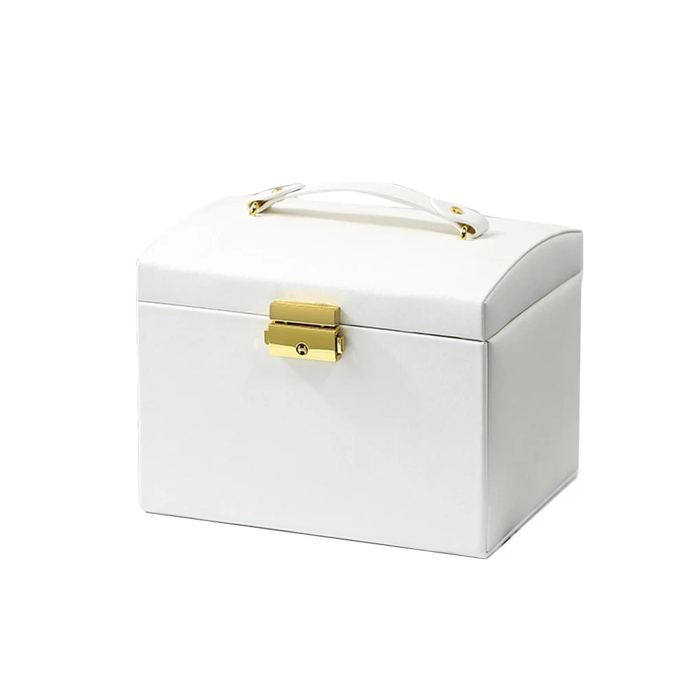 

Multifunction Necklace Holder Watch Case Drawer Design With Mirror Storage Box Display Tray Modern Jewelry Organizer Earrings