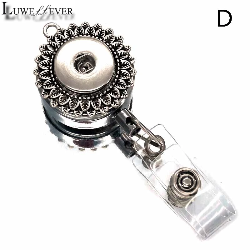 Подходит для 18 мм защелкивающаяся Кнопка Выдвижная Тяговая катушка бейджа ID Lanyard