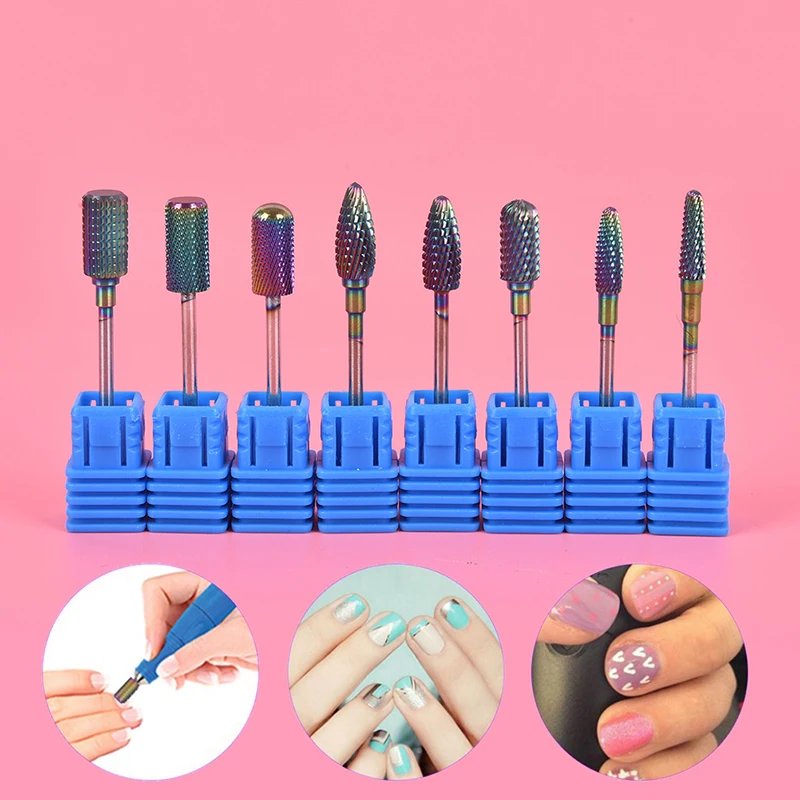 

1 шт. сверла для электрической дрели маникюрный станок аксессуар Радужный карбид вольфрама керамический фреза пилки для ногтей