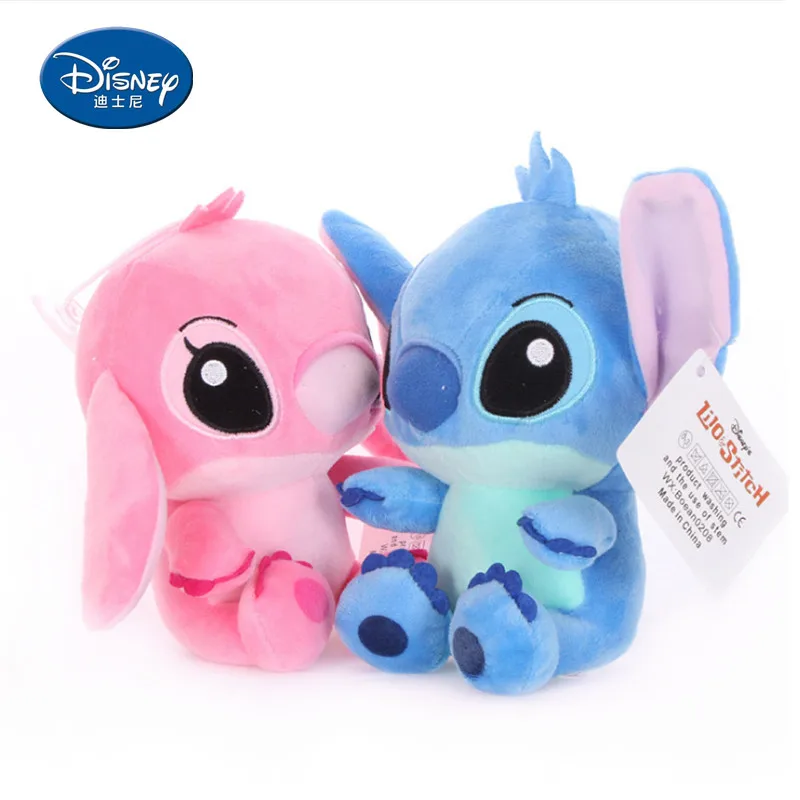 

20cm Disney Lilo & Stitch pink blue stuffed Plush Dolls Pendant Toys Models Cute boy girl Christmas halloween toy gifts