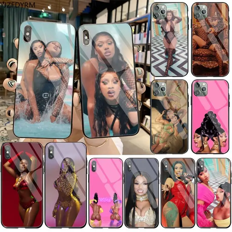 Карди Б вап feat. Чехол для телефона Megan Thee Stallion из закаленного стекла iPhone 11 Pro XR XS MAX